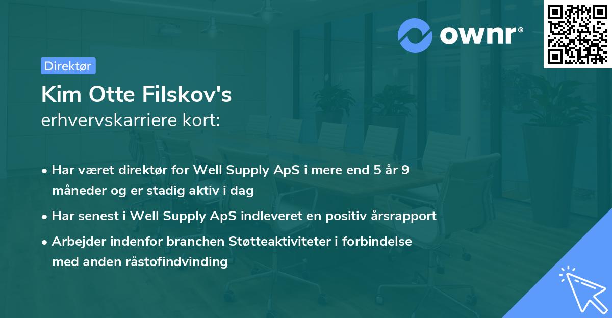 Kim Otte Filskov's erhvervskarriere kort