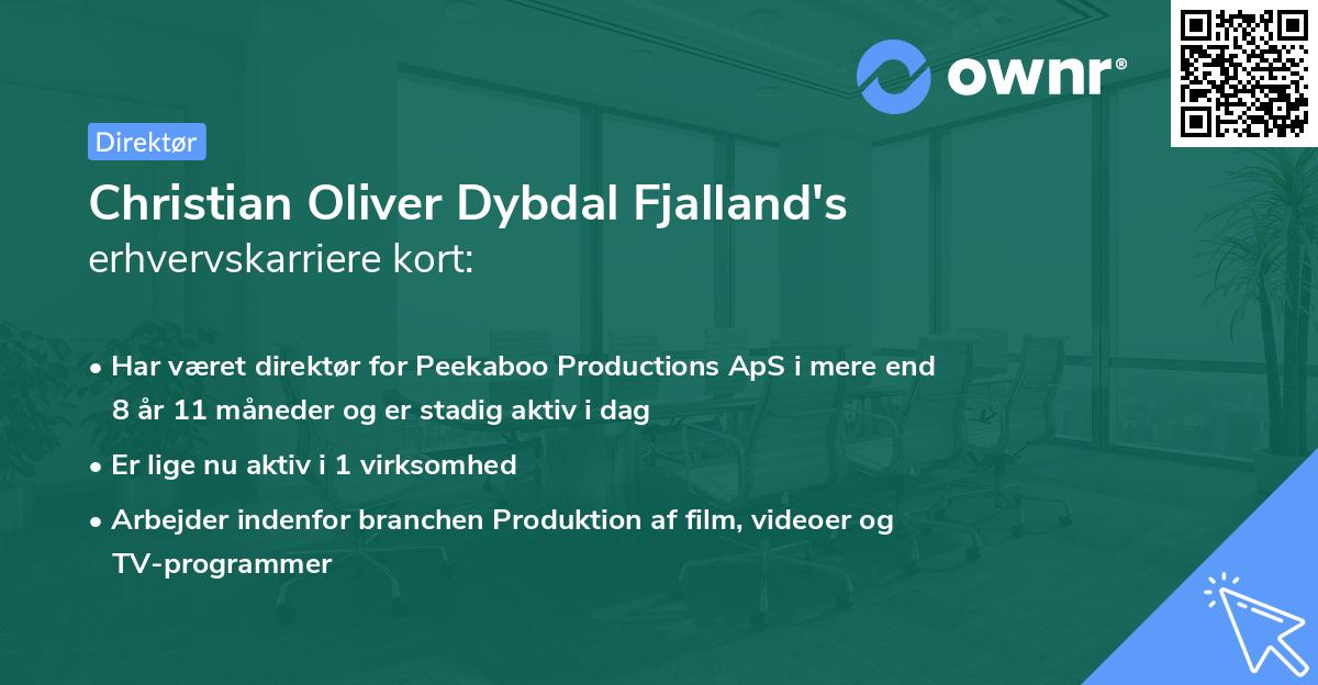 Christian Oliver Dybdal Fjalland's erhvervskarriere kort