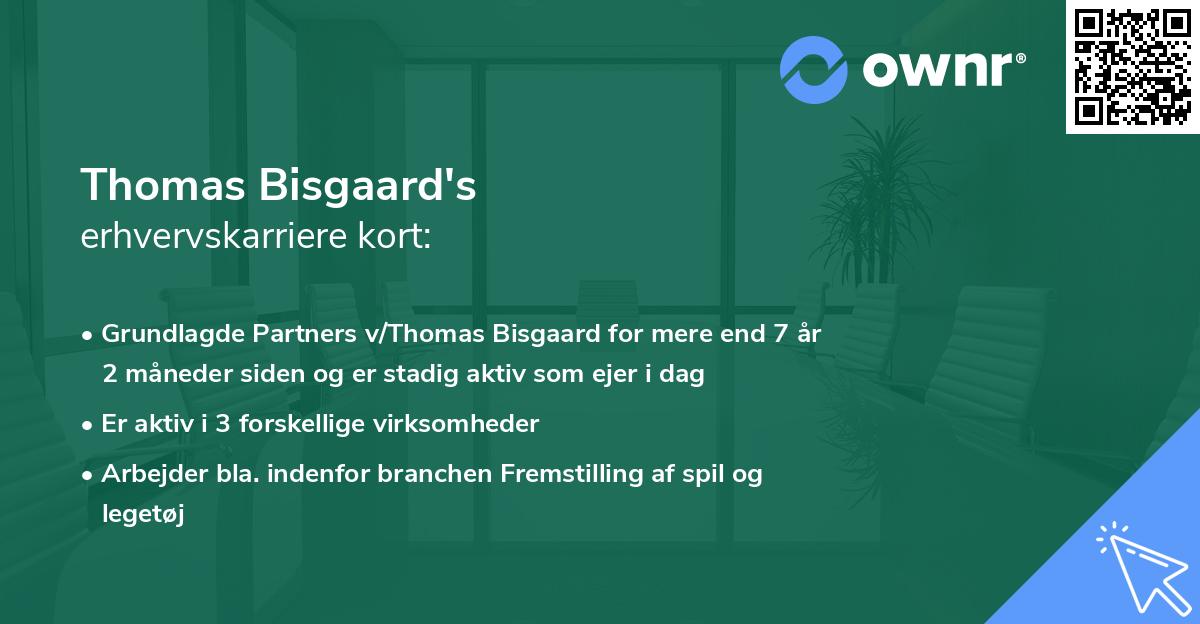 Thomas Bisgaard's erhvervskarriere kort