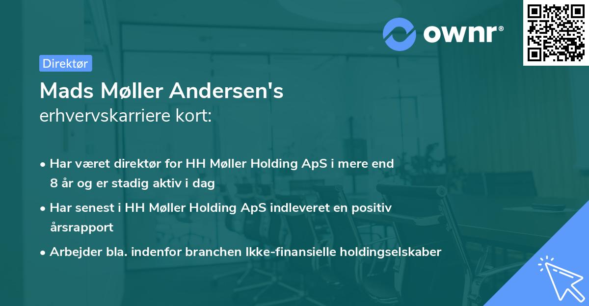 Mads Møller Andersen's erhvervskarriere kort