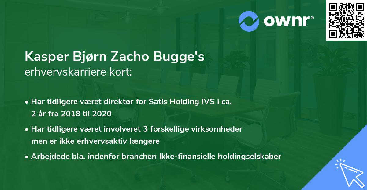 Kasper Bjørn Zacho Bugge's erhvervskarriere kort
