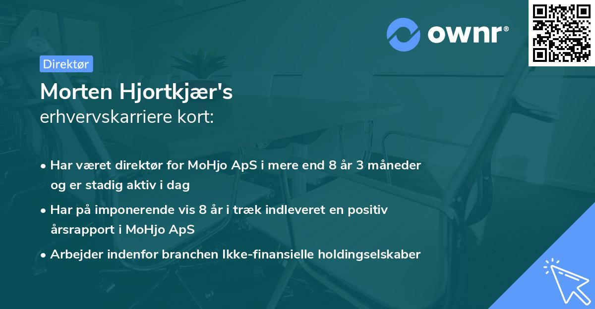 Morten Hjortkjær's erhvervskarriere kort
