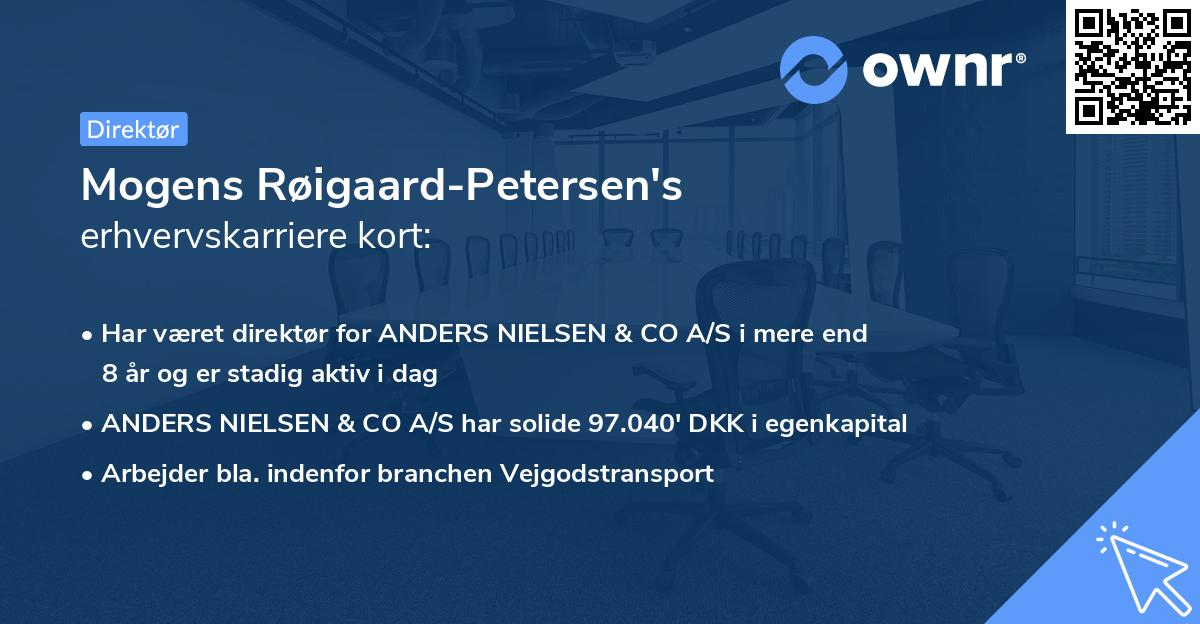 Mogens Røigaard-Petersen's erhvervskarriere kort