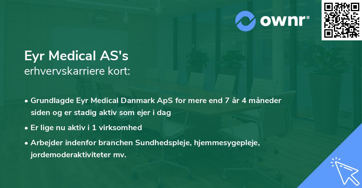 Eyr Medical AS's erhvervskarriere kort