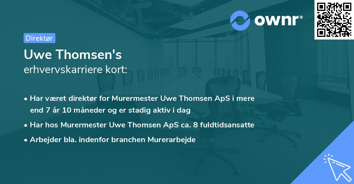 Uwe Thomsen's erhvervskarriere kort