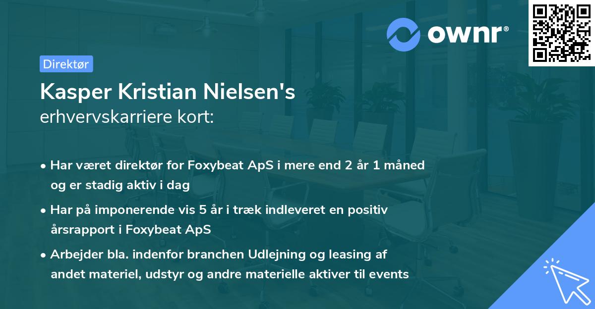 Kasper Kristian Nielsen's erhvervskarriere kort
