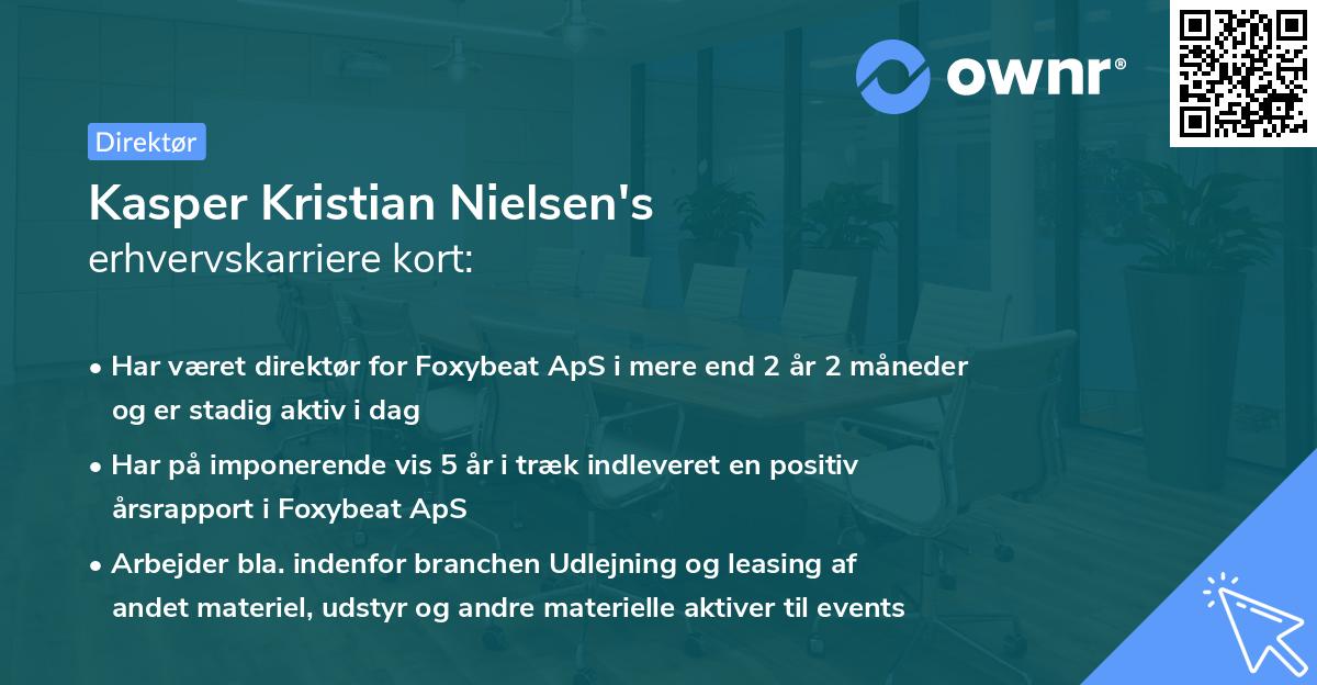 Kasper Kristian Nielsen's erhvervskarriere kort