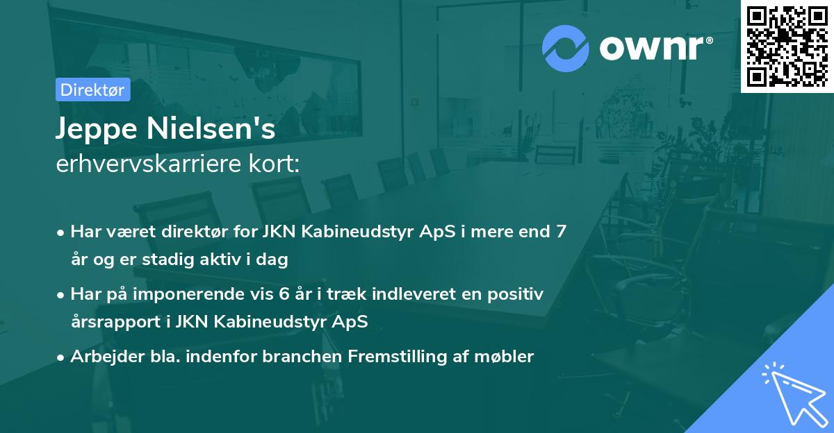 Jeppe Nielsen's erhvervskarriere kort