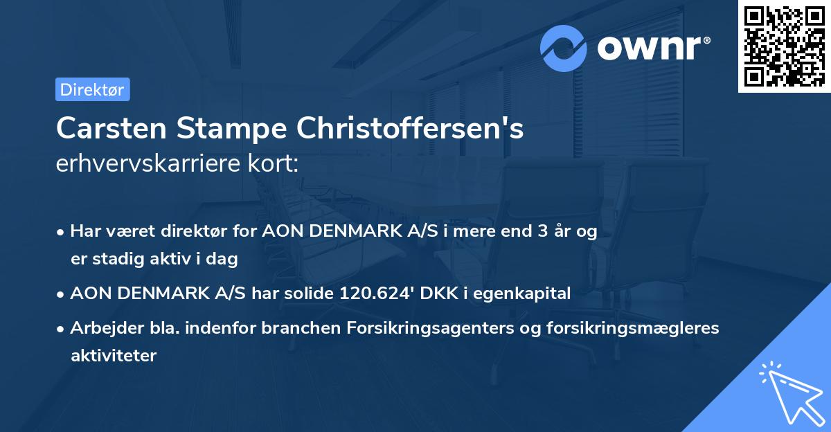 Carsten Stampe Christoffersen's erhvervskarriere kort
