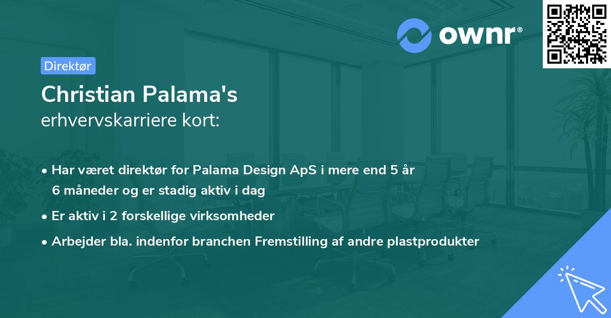 Christian Palama's erhvervskarriere kort