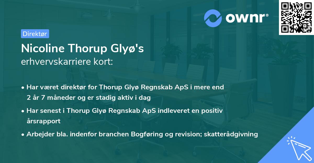 Nicoline Thorup Glyø's erhvervskarriere kort