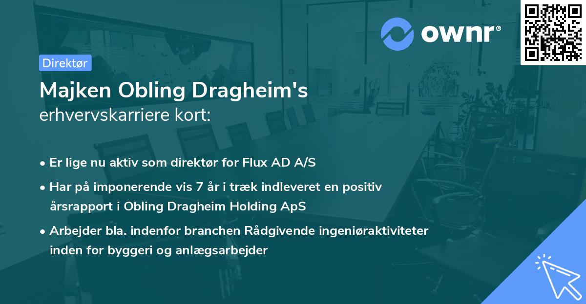Majken Obling Dragheim's erhvervskarriere kort