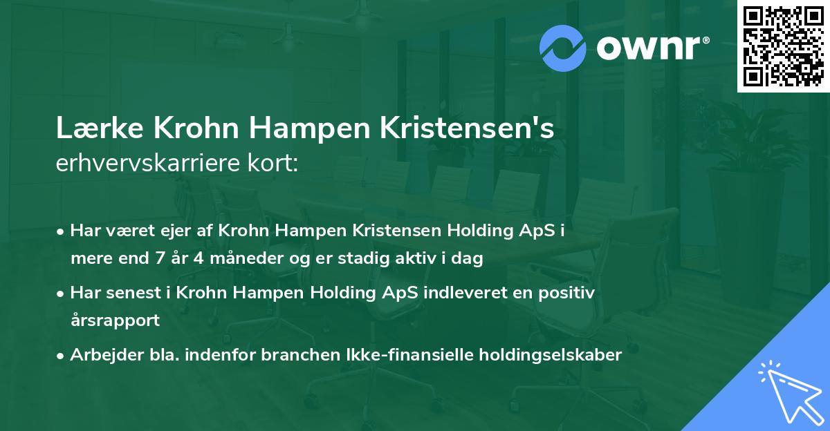 Lærke Krohn Hampen Kristensen's erhvervskarriere kort