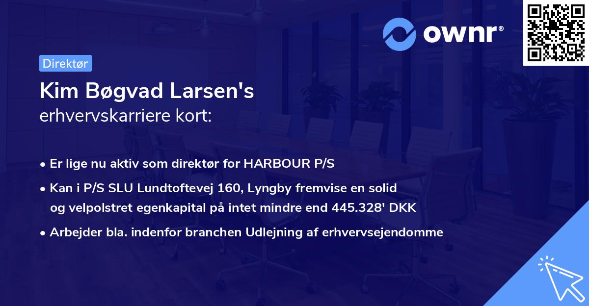 Kim Bøgvad Larsen's erhvervskarriere kort