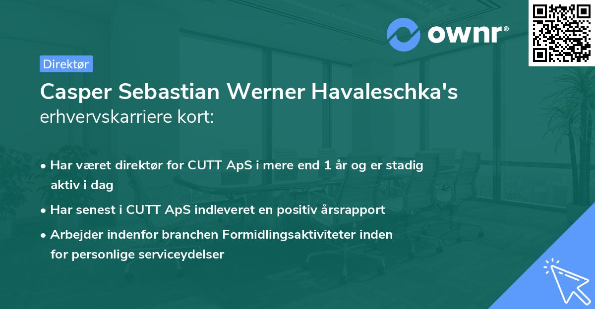 Casper Sebastian Werner Havaleschka's erhvervskarriere kort