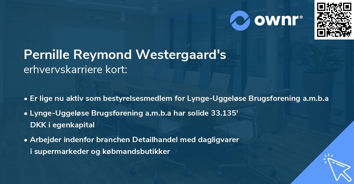 Pernille Reymond Westergaard's erhvervskarriere kort