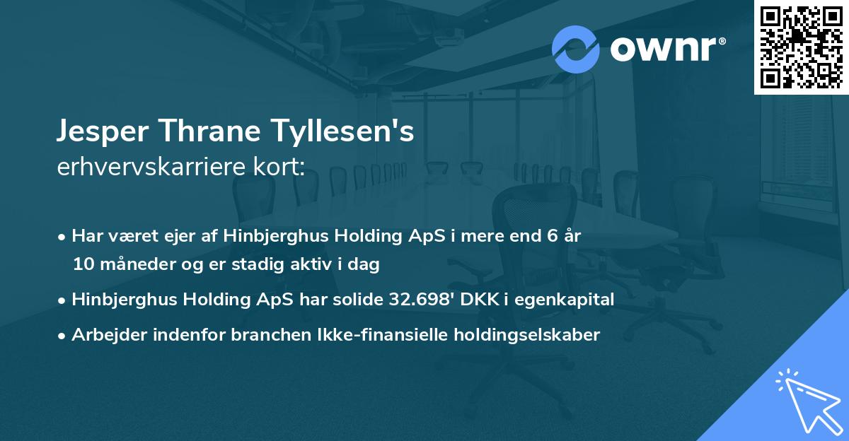 Jesper Thrane Tyllesen's erhvervskarriere kort