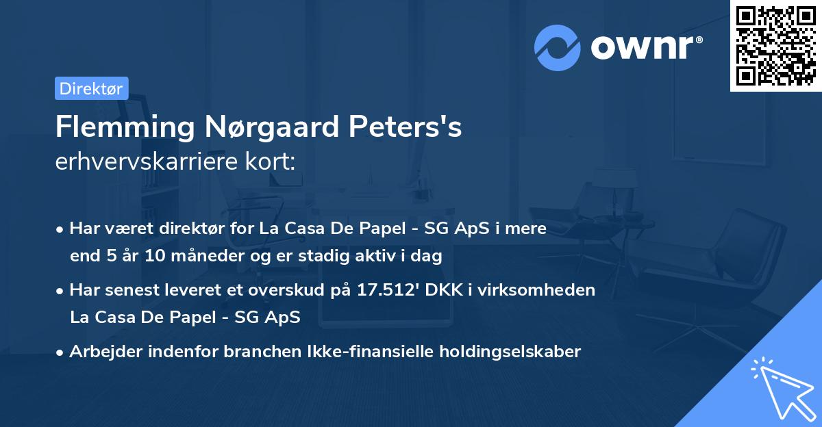 Flemming Nørgaard Peters's erhvervskarriere kort