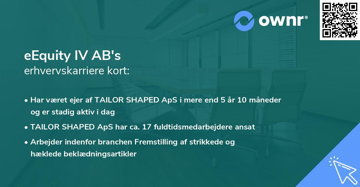 eEquity IV AB's erhvervskarriere kort