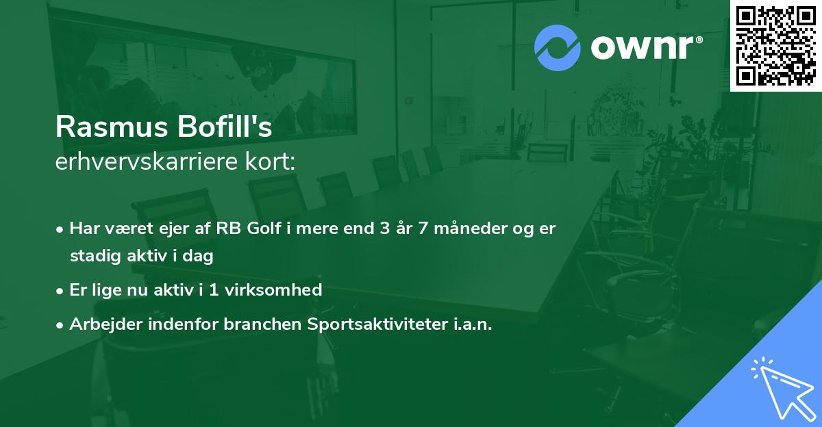 Rasmus Bofill's erhvervskarriere kort