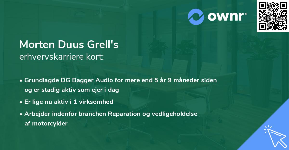Morten Duus Grell's erhvervskarriere kort