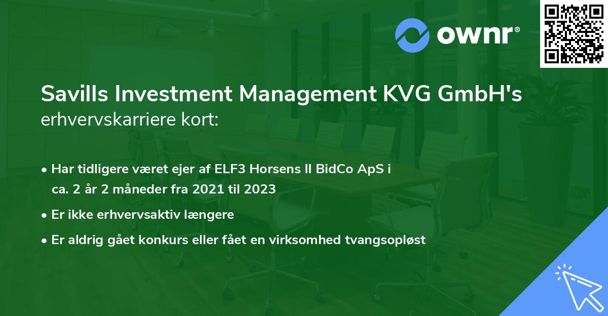 Savills Investment Management KVG GmbH's erhvervskarriere kort