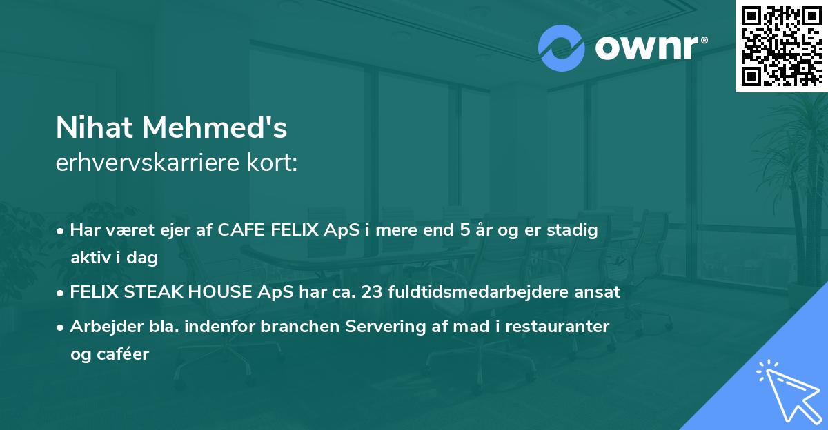 Nihat Mehmed's erhvervskarriere kort