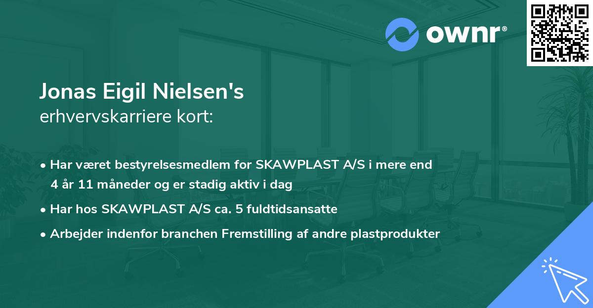 Jonas Eigil Nielsen's erhvervskarriere kort