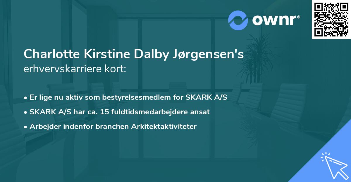 Charlotte Kirstine Dalby Jørgensen's erhvervskarriere kort