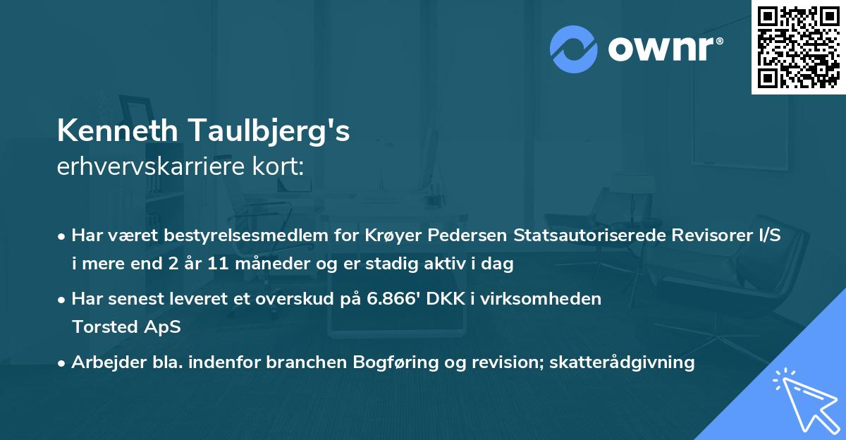 Kenneth Taulbjerg's erhvervskarriere kort