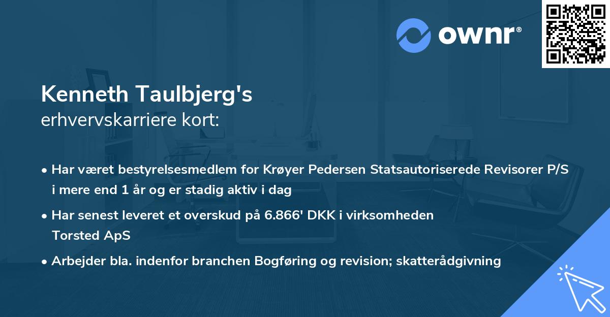 Kenneth Taulbjerg's erhvervskarriere kort