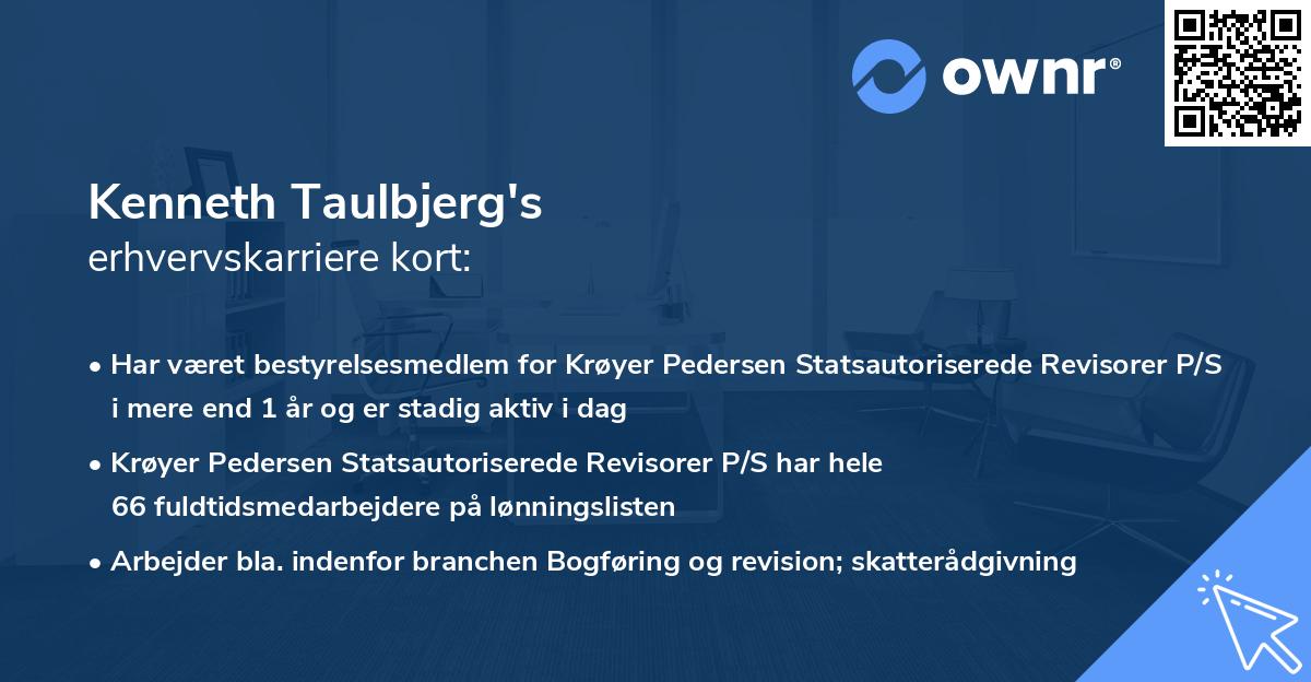 Kenneth Taulbjerg's erhvervskarriere kort