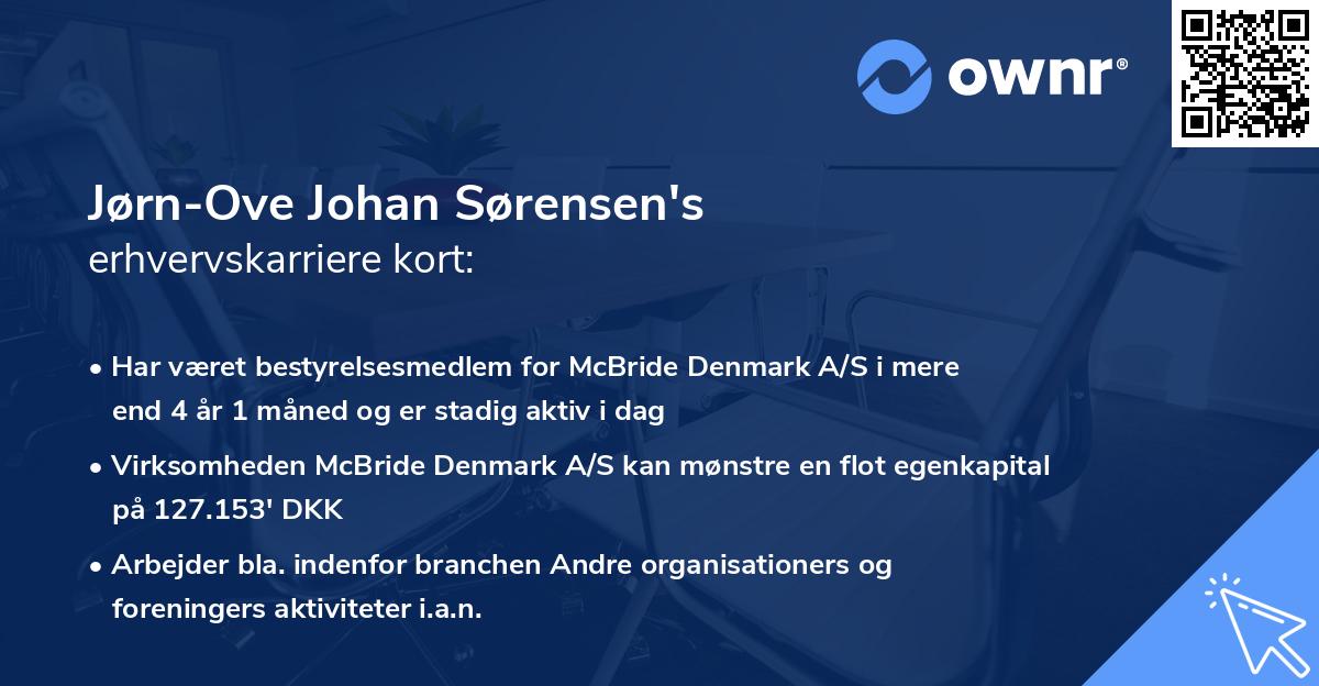 Jørn-Ove Johan Sørensen's erhvervskarriere kort