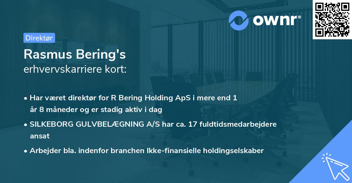 Rasmus Bering's erhvervskarriere kort