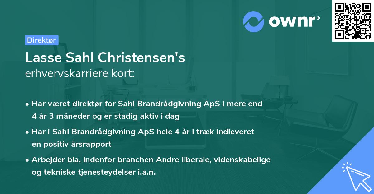 Lasse Sahl Christensen's erhvervskarriere kort