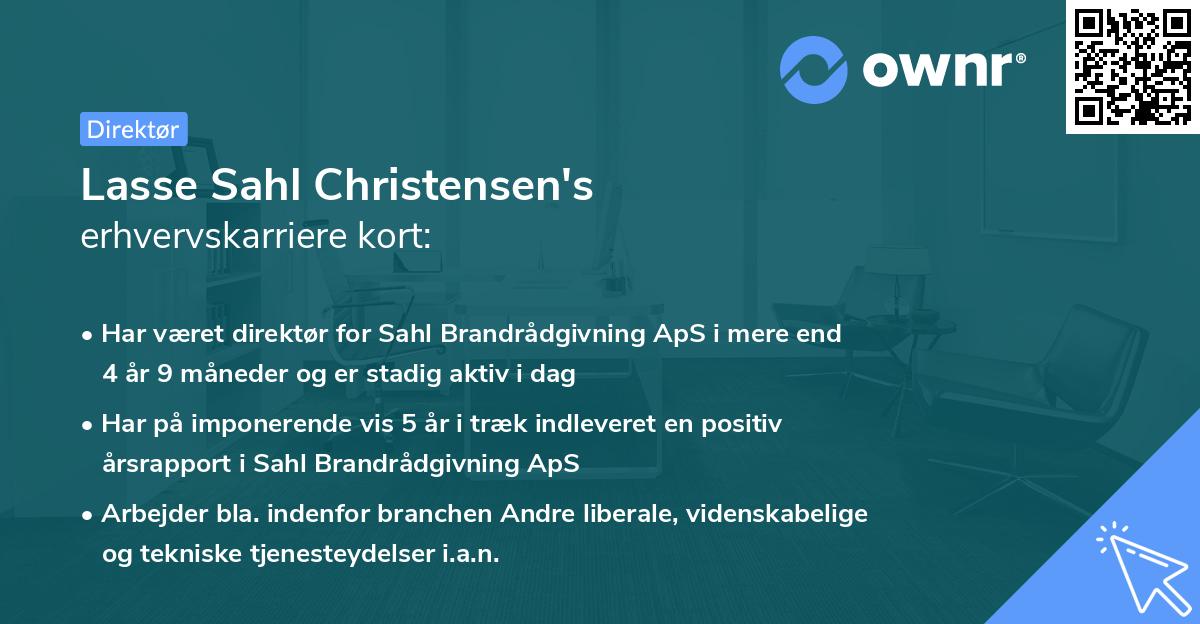 Lasse Sahl Christensen's erhvervskarriere kort
