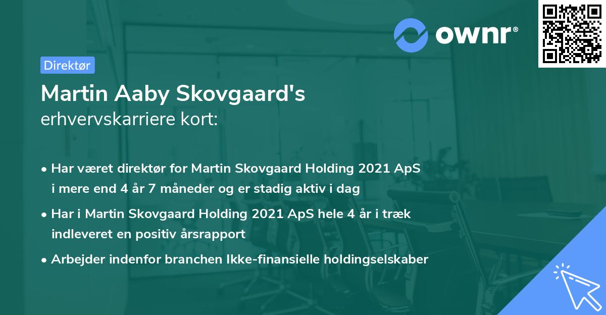 Martin Aaby Skovgaard's erhvervskarriere kort
