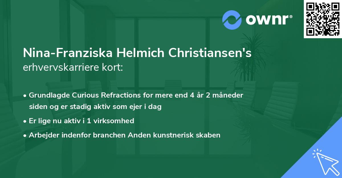 Nina-Franziska Helmich Christiansen's erhvervskarriere kort