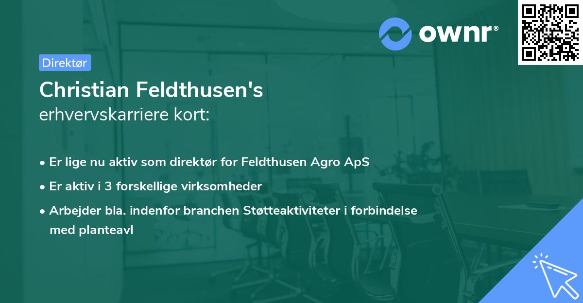 Christian Feldthusen's erhvervskarriere kort