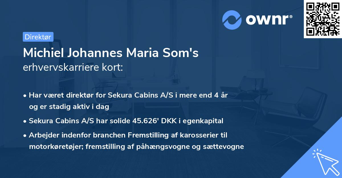 Michiel Johannes Maria Som's erhvervskarriere kort