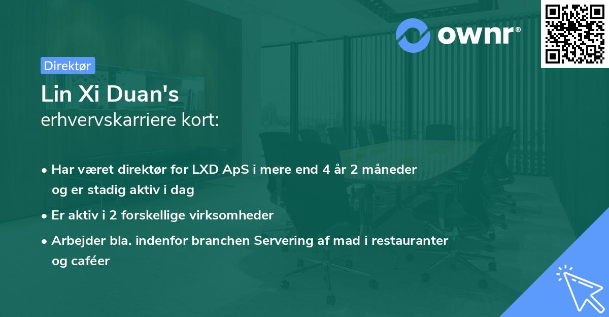 Lin Xi Duan's erhvervskarriere kort