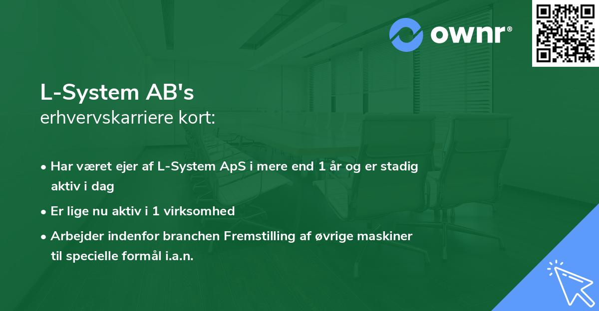 L-System AB's erhvervskarriere kort