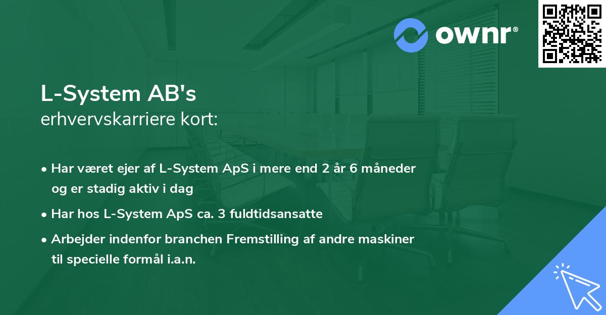 L-System AB's erhvervskarriere kort