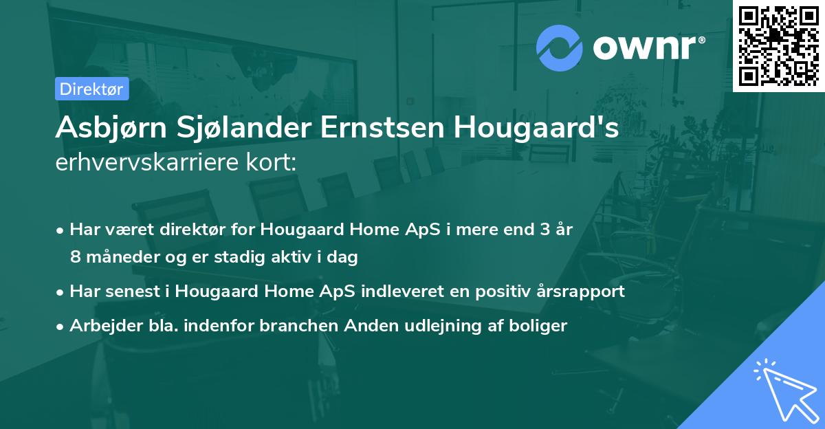 Asbjørn Sjølander Ernstsen Hougaard's erhvervskarriere kort