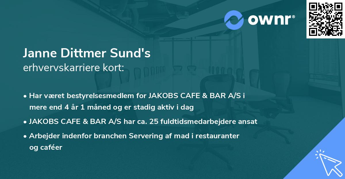 Janne Dittmer Sund's erhvervskarriere kort