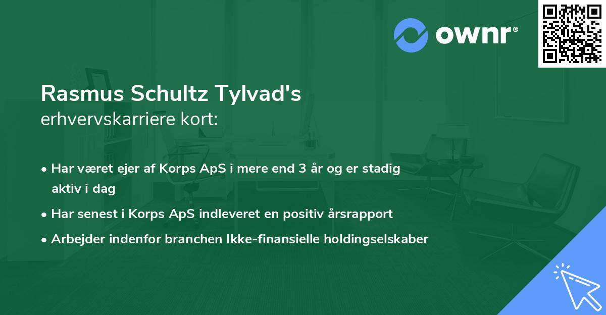 Rasmus Schultz Tylvad's erhvervskarriere kort