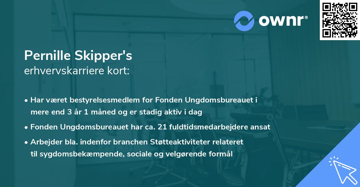 Pernille Skipper's erhvervskarriere kort