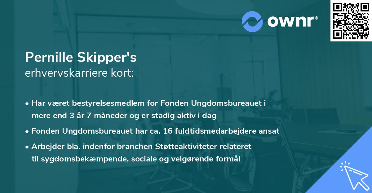 Pernille Skipper's erhvervskarriere kort