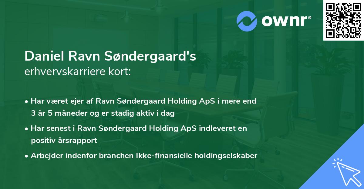 Daniel Ravn Søndergaard's erhvervskarriere kort