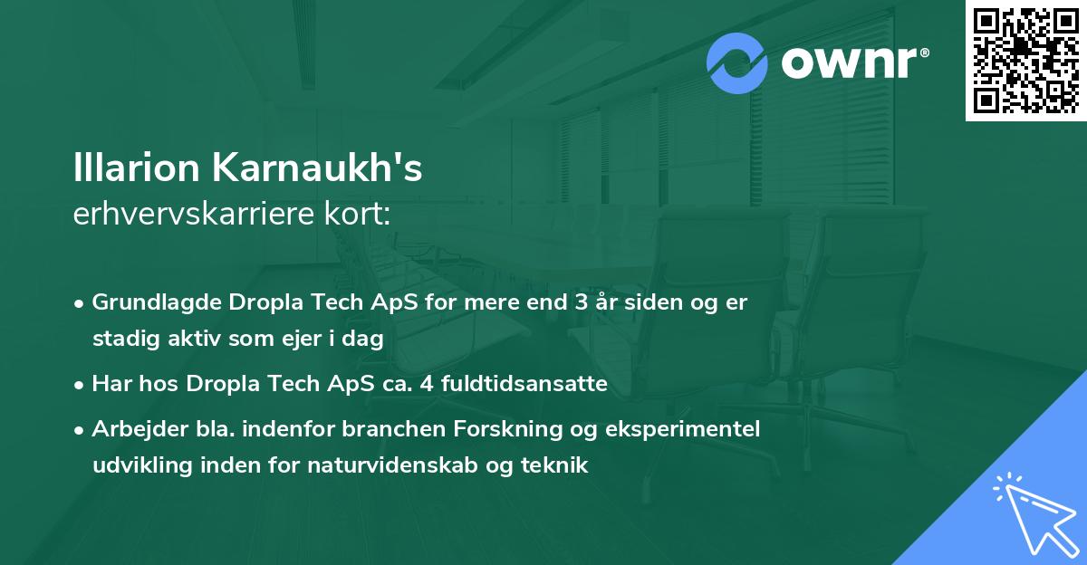 Illarion Karnaukh's erhvervskarriere kort